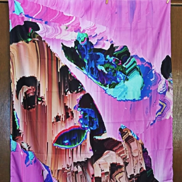 Other - Custom Art 'Pink Lady' Glitch Art Tapestry